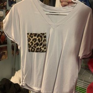 cheetah v neck